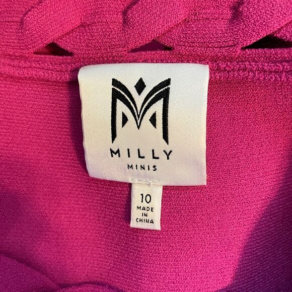 MILLY MINIS LASER‎ CUT DRESS IN FUCHSIA - Picture 7 of 7